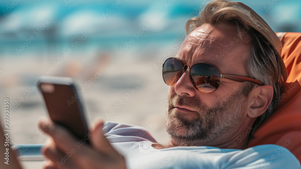 digital nomad working on a laptop from a beach lounge chair, woman working remotely from a tropical beach setting. She is sitting at a wooden table with a laptop in front of her, smiling as she types digital nomad working on a laptop from a beach lounge chair, woman working remotely from a tropical beach setting. She is sitting at a wooden table with a laptop in front of her, smiling as she types