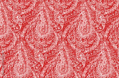 Monochrome asian style floral pattern. Paisley pattern with traditional indian style, design for decoration and textiles.