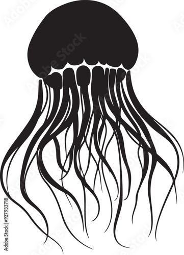 Jellyfish Silhouette Vector