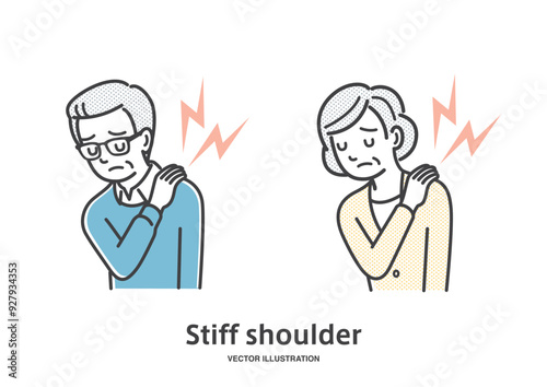 肩こりが辛いシニアの男女