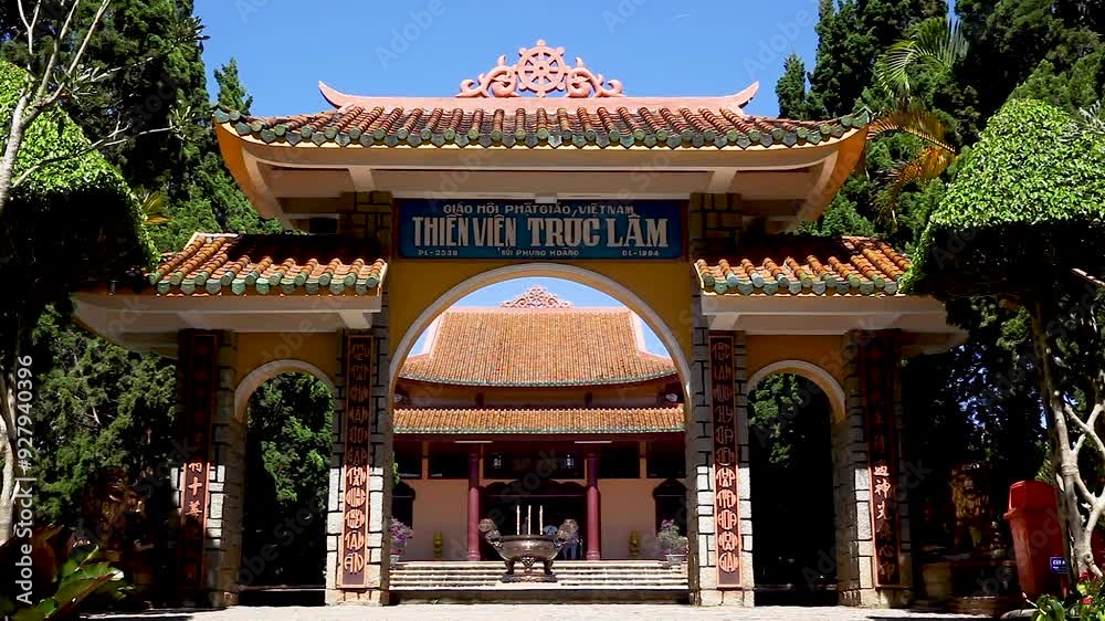 Truc Lam Pagoda, Buddhist monastery, Dalat, Vietnam, Asia
