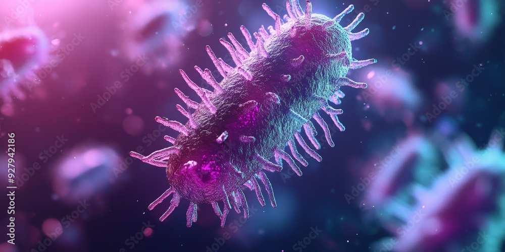 medical illustration of monkeypox virus structure medical illustration of monkeypox virus structure