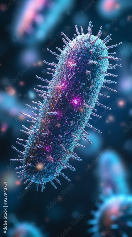 Fototapeta premium medical illustration of monkeypox virus structure