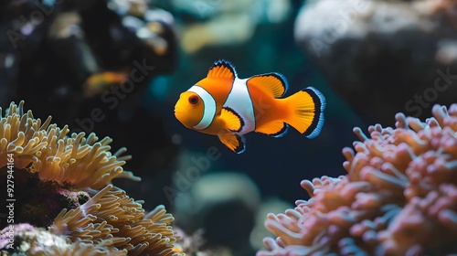 Fototapeta Naklejka Na Ścianę i Meble -  クマノミとサンゴ礁