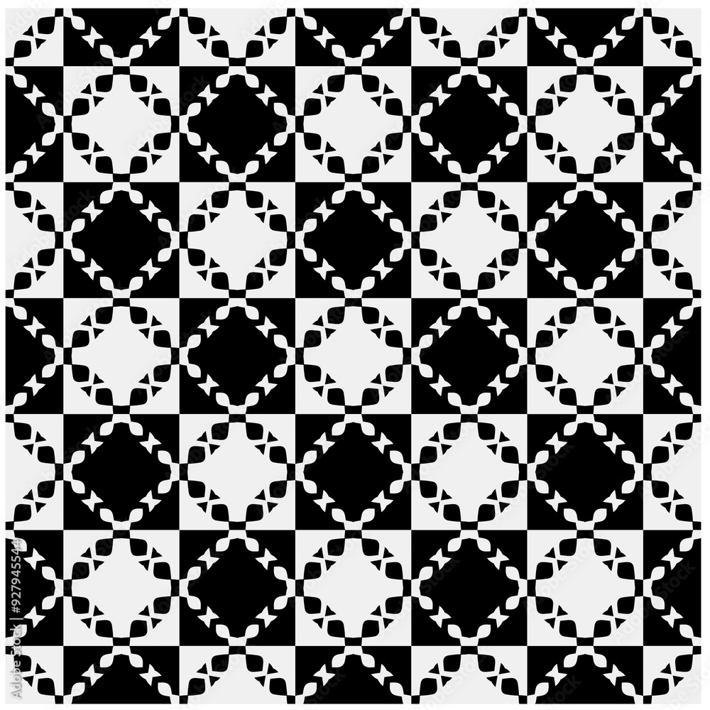 White background with black pattern. Seamless texture for fashion, textile design, on wall paper, wrapping paper, fabrics and home decor. Simple repeat pattern.
White background with black pattern. Seamless texture for fashion, textile design, on wall paper, wrapping paper, fabrics and home decor. Simple repeat pattern.