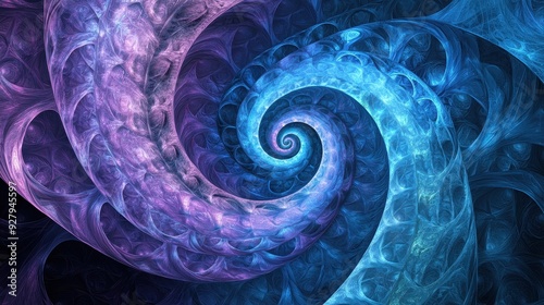 Abstract Blue and Purple Spiral Background