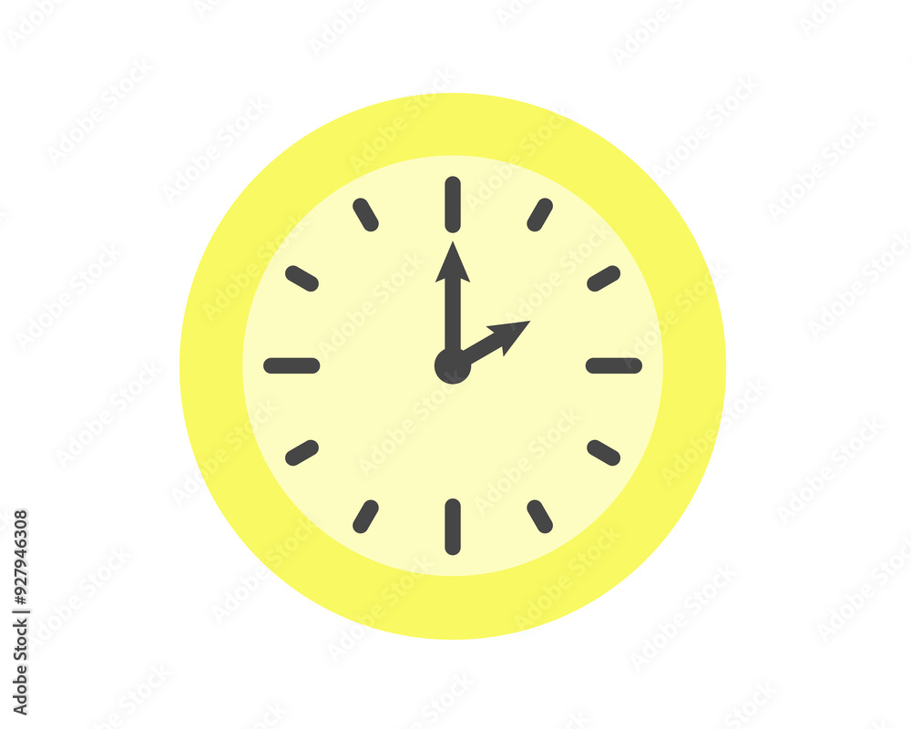 Summer clock icon design with lemon, banana or melon. Fruit icons of time. Summer clock icon design with lemon, banana or melon. Fruit icons of time.