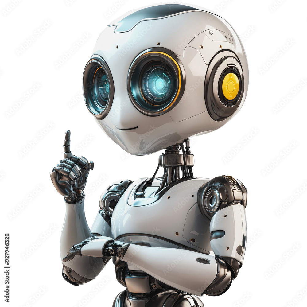 PNG Expressive-eyed friendly robot character PNG Expressive-eyed friendly robot character
