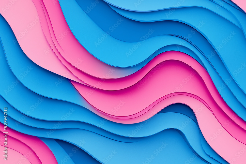 Fluid abstract waves in pastel blue and pink shades, layered to create a soft, flowing pattern. Ideal for contemporary design projects needing a gentle and modern touch. Fluid abstract waves in pastel blue and pink shades, layered to create a soft, flowing pattern. Ideal for contemporary design projects needing a gentle and modern touch.