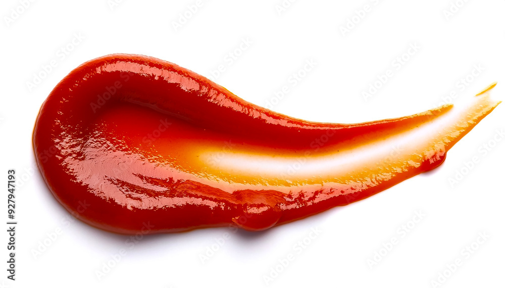 Smear of tasty tomato sauce isolated on white background Smear of tasty tomato sauce isolated on white background