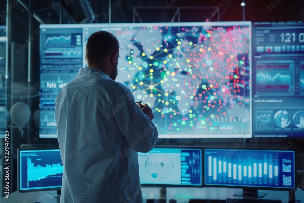 Data analytics scientist using machine learning for strategic business predictions Data analytics scientist using machine learning for strategic business predictions