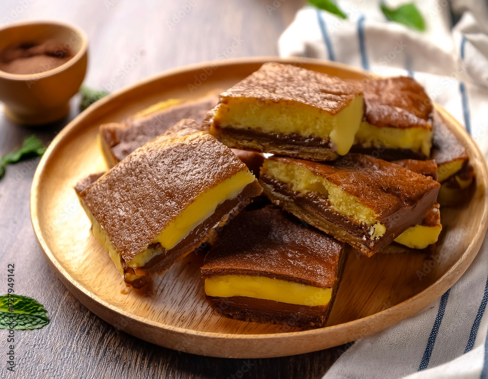 Serving bread with chocolate cheese flavor Serving bread with chocolate cheese flavor