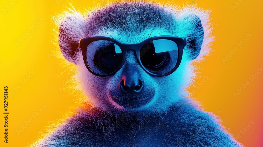 Cool Lemur with Sunglasses. Cool Lemur with Sunglasses.