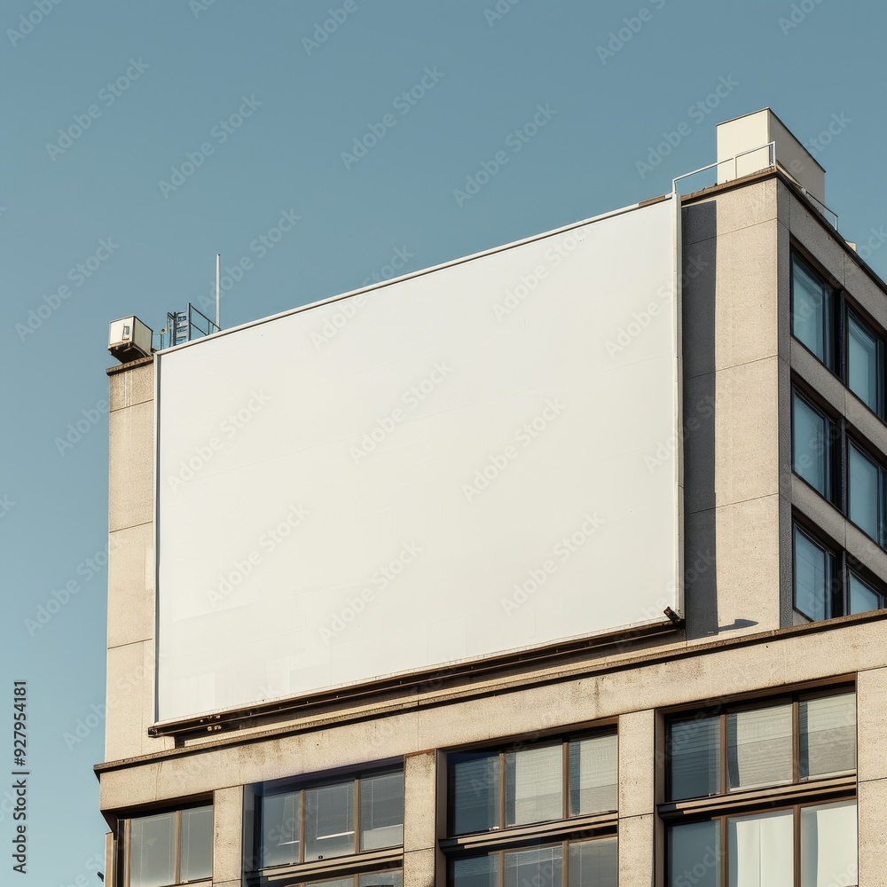 Background of Copy Space. Blank Billboard in Modern City Background of Copy Space. Blank Billboard in Modern City