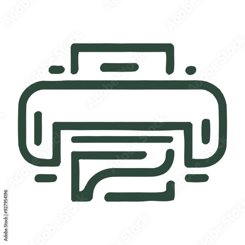 printer-friendly vector logo icon.