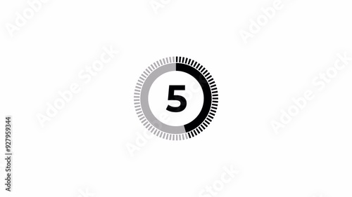 10 second countdown with circle animation, 10 to 0 animation countdown. 4k video