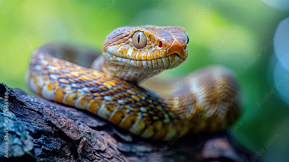 Obraz premium Snake isolated on abstract background