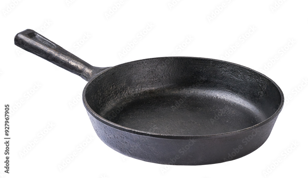 Cast iron pan isolated on white background with clipping path. Cast iron pan isolated on white background with clipping path.