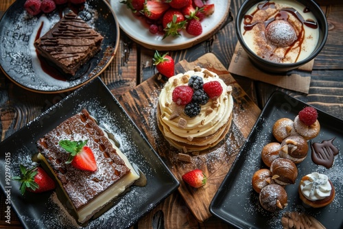 Wallpaper Mural A table full of desserts including cakes, pastries, and pies Torontodigital.ca