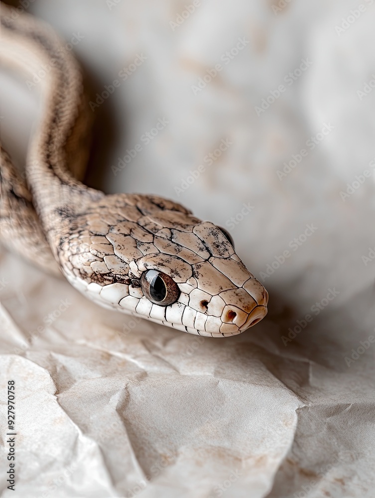 Snake isolated on paper background Snake isolated on paper background