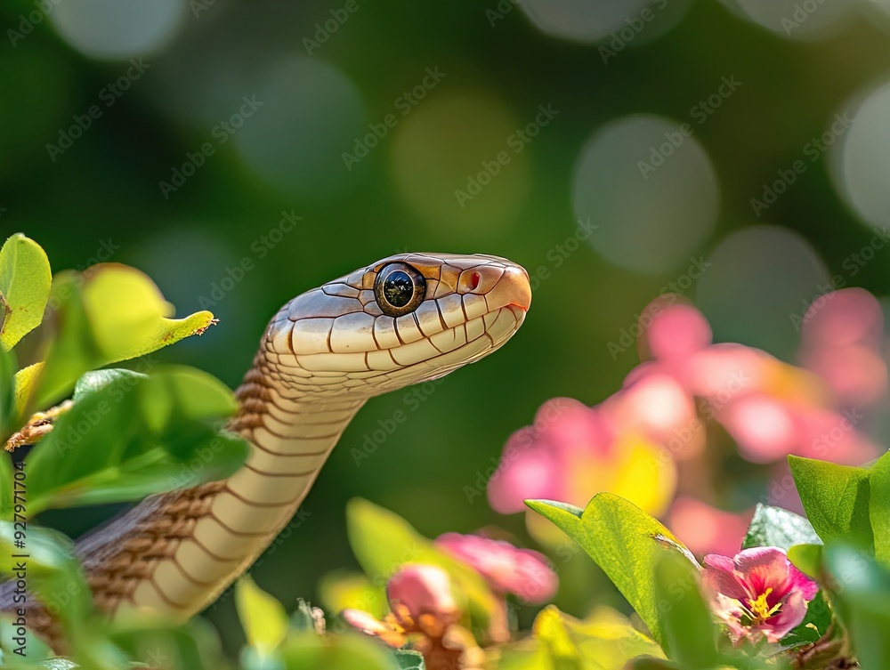 Obraz premium Snake isolated on summer background