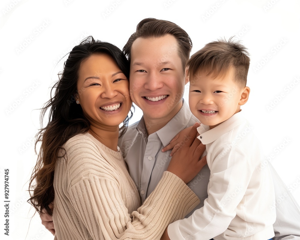 Family father mother son daughter kid studio photo white background Family father mother son daughter kid studio photo white background
