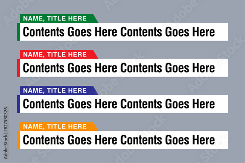 TV broadcasting graphic text bar