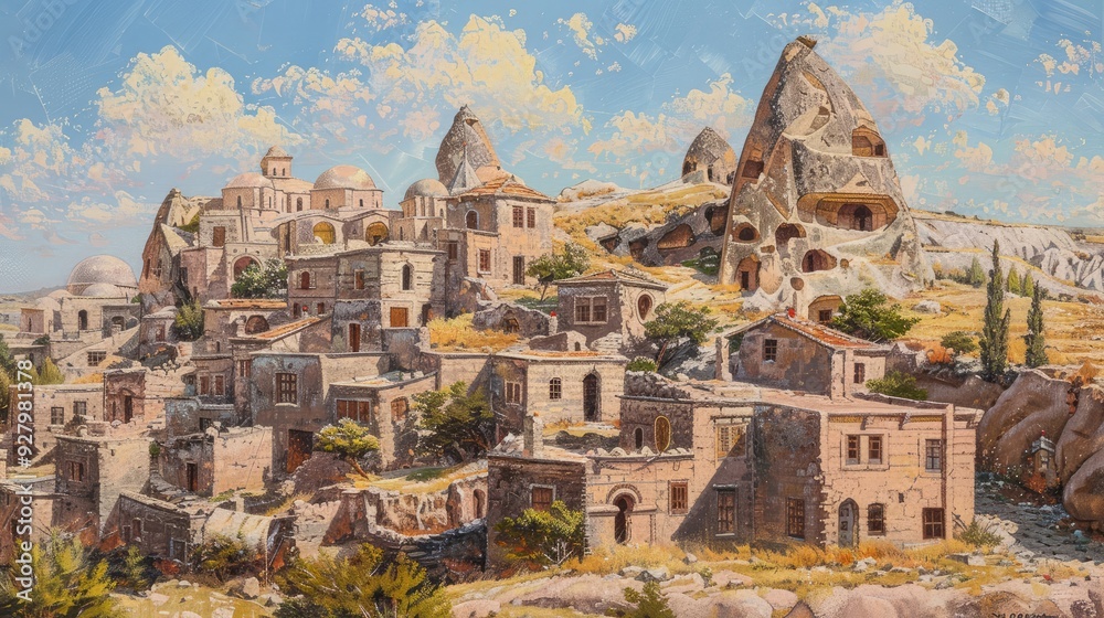 Obraz premium Ancient Cave City 