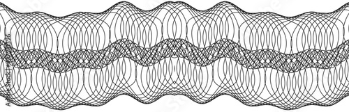 Money watermark protection black line pattern border
