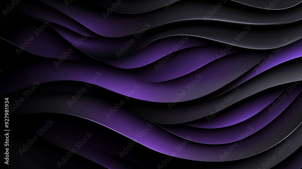 Technical vector art with purple wavy lines on a black background, showcasing minimalist design in high-resolution 8K quality Technical vector art with purple wavy lines on a black background, showcasing minimalist design in high-resolution 8K quality