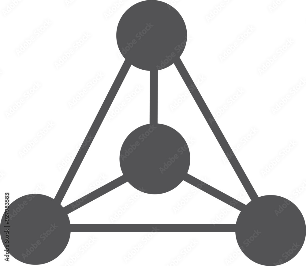 Chemical structure icon. Black scientific symbol. Connection sign Chemical structure icon. Black scientific symbol. Connection sign
