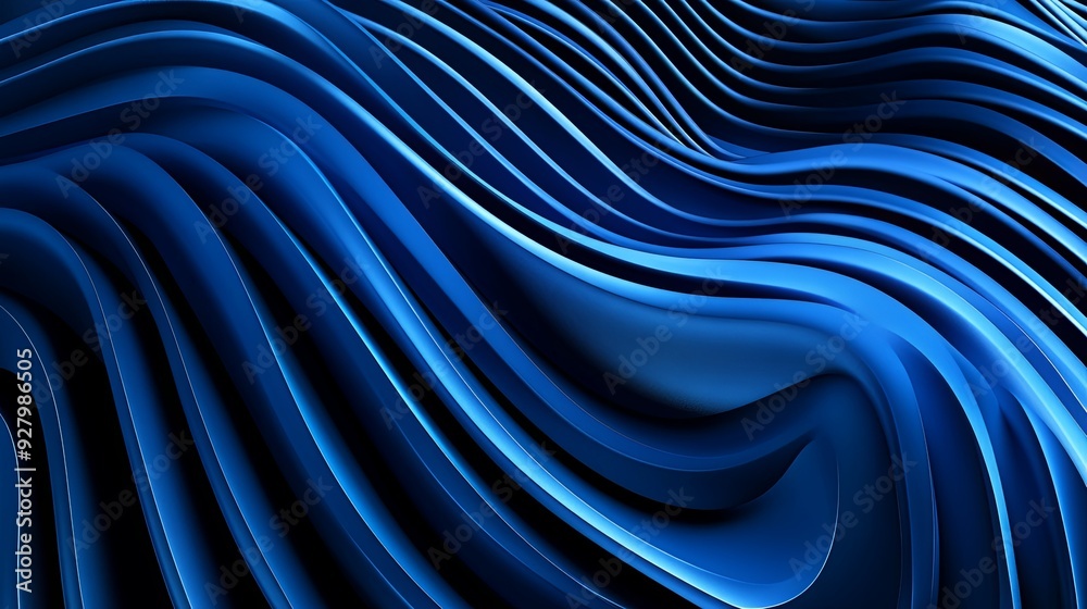 Technical vector art with blue wavy lines on a black background, embodying minimalism in high-resolution 8K quality Technical vector art with blue wavy lines on a black background, embodying minimalism in high-resolution 8K quality