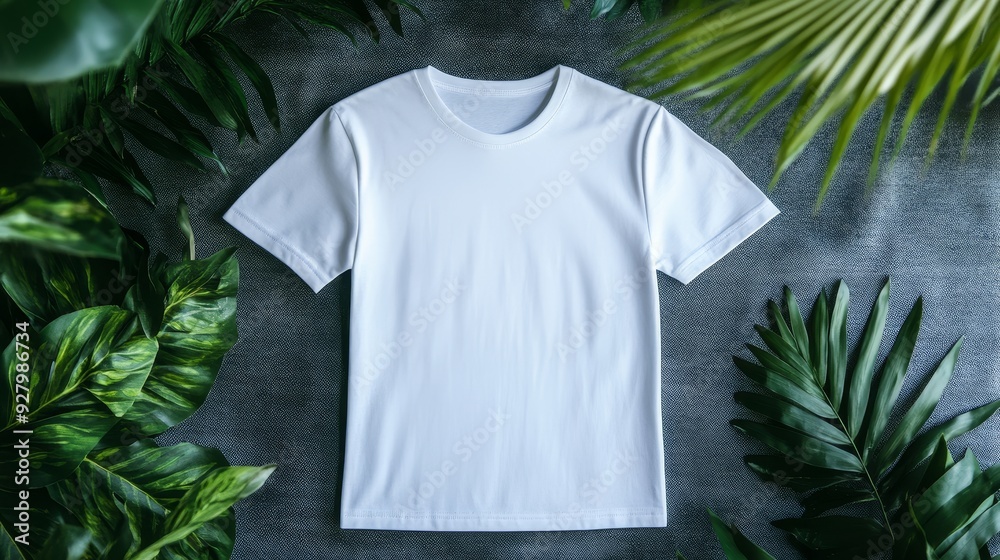 Blank white female t-shirt. Cozy background for mockup Blank white female t-shirt. Cozy background for mockup