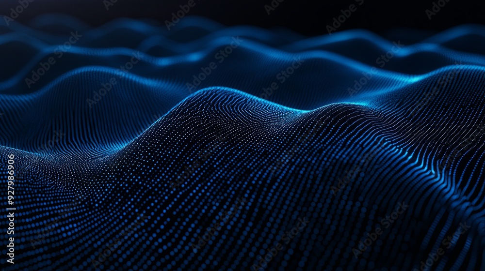 Technical vector art with blue wavy lines on a black background, embodying minimalism in high-resolution 8K quality Technical vector art with blue wavy lines on a black background, embodying minimalism in high-resolution 8K quality
