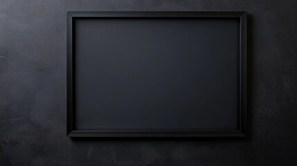 Black picture frame on black background