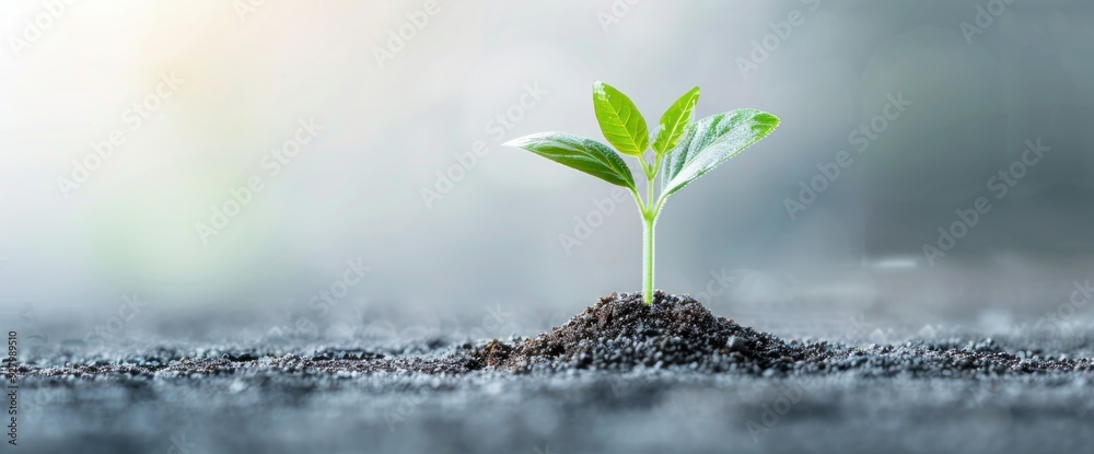 Conceptual abstract business growth scene with natural lighting and open area Conceptual abstract business growth scene with natural lighting and open area