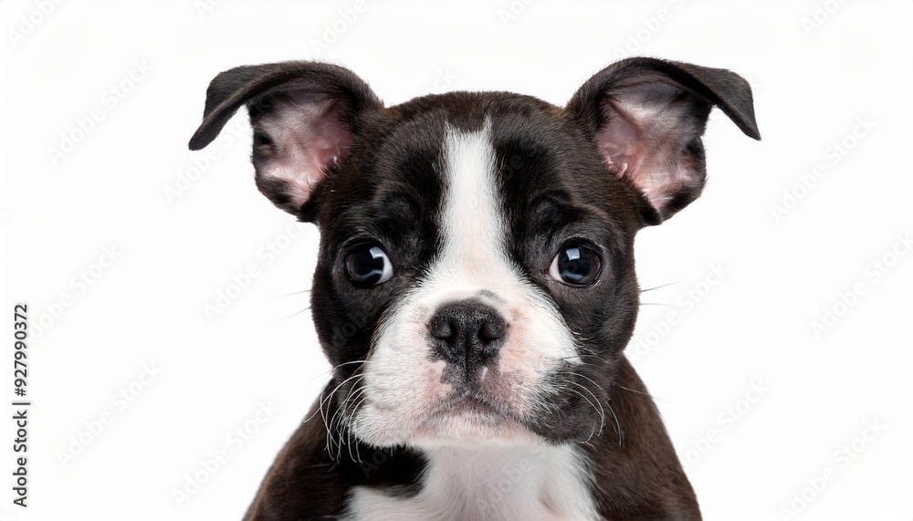 ボストン・テリアの子犬のポートレート(Boston Terrier puppy portrait on white background)
ボストン・テリアの子犬のポートレート(Boston Terrier puppy portrait on white background)