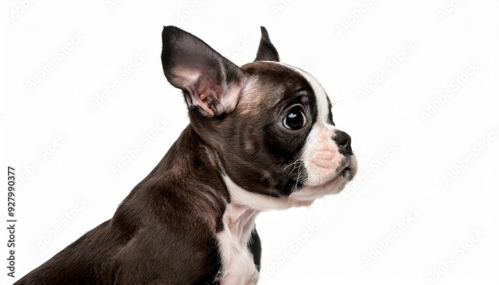 ボストン・テリアの子犬のポートレート(Boston Terrier puppy portrait on white background)
ボストン・テリアの子犬のポートレート(Boston Terrier puppy portrait on white background)