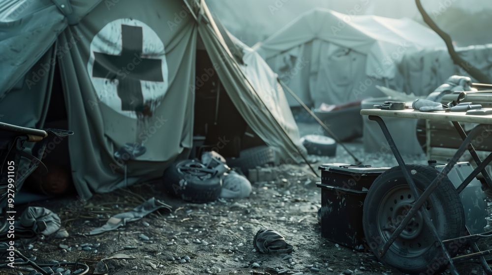 Fototapeta premium Hospital Field during World War II