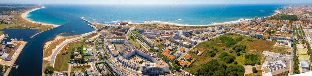 Naklejka premium View of Vila do Conde, a municipality in the Norte Region of Portugal