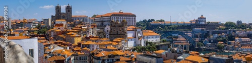 View of Porto, a coastal city in northwest Portugal known for its stately bridges and port wine production