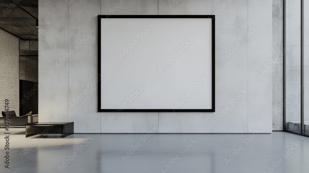 Black picture frame on white background Black picture frame on white background