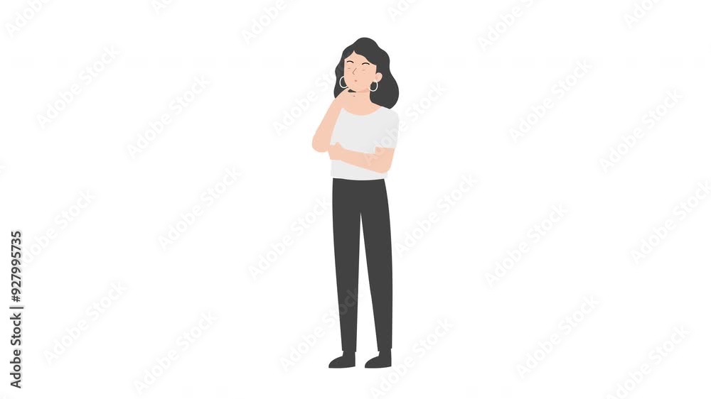 Business woman thinking something Business woman thinking something