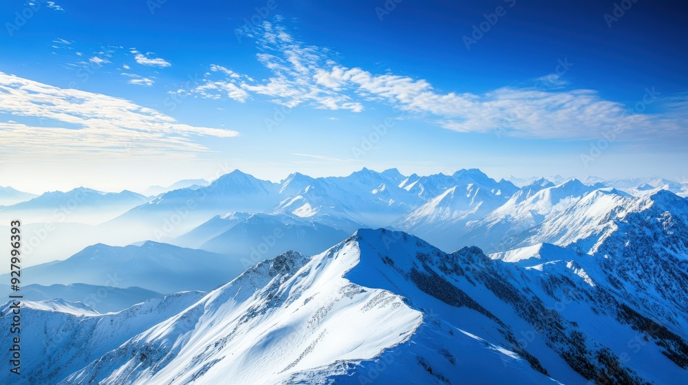 Breathtaking mountain landscape showcasing snowy peaks and clear blue skies, perfect for nature and travel themes. Breathtaking mountain landscape showcasing snowy peaks and clear blue skies, perfect for nature and travel themes.