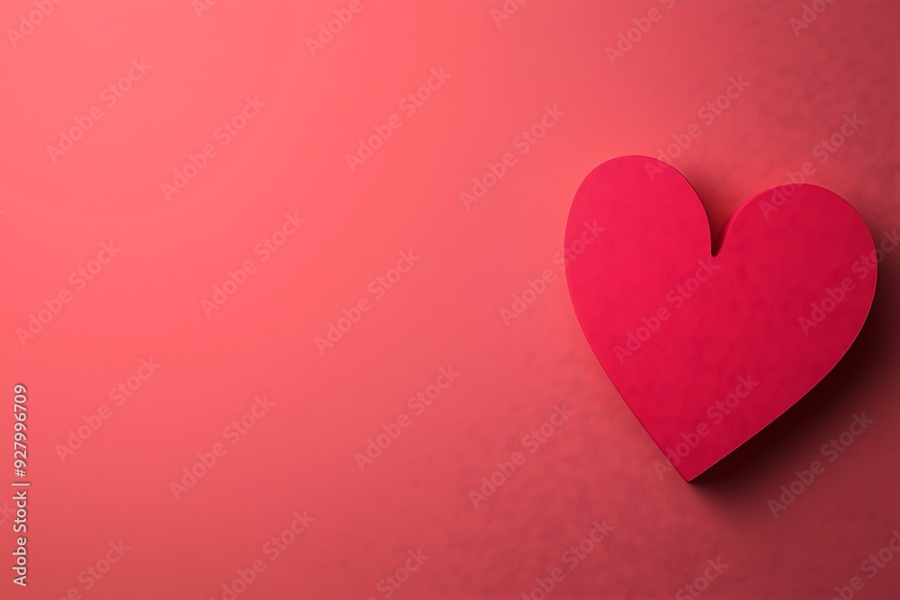 Heart of Love in Pink Hues, Textured Pink Heart on Gradient Background