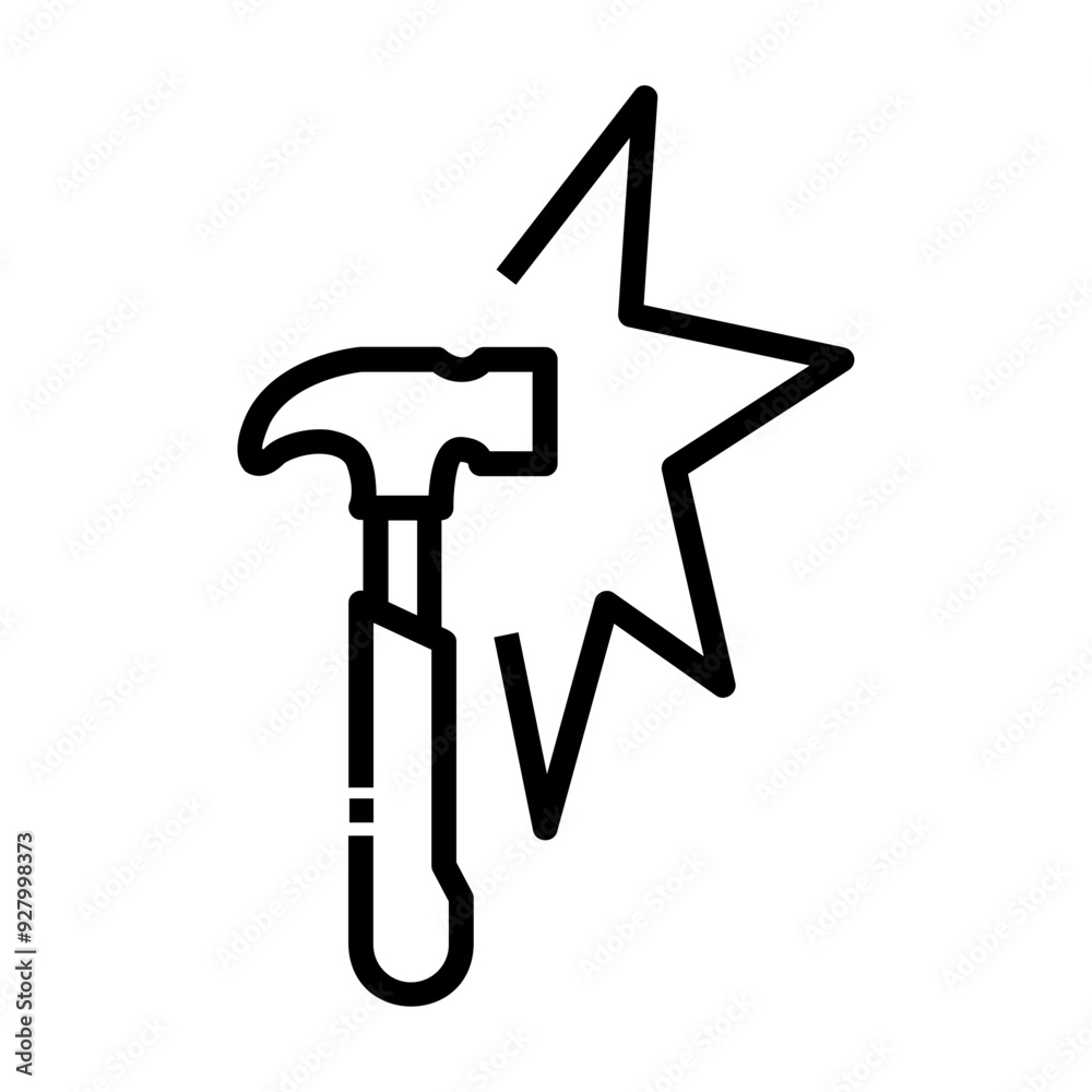 mechanical damage Line Icon mechanical damage Line Icon