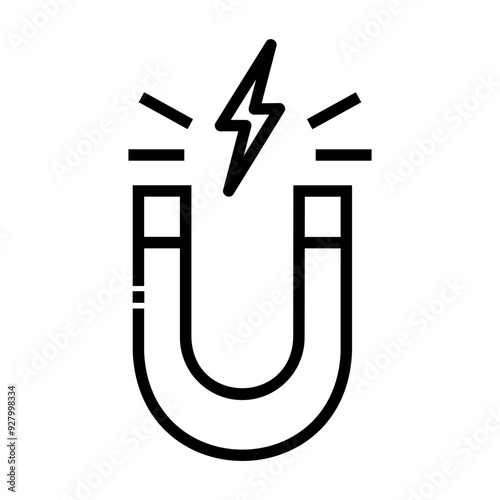 electromagnetic Line Icon