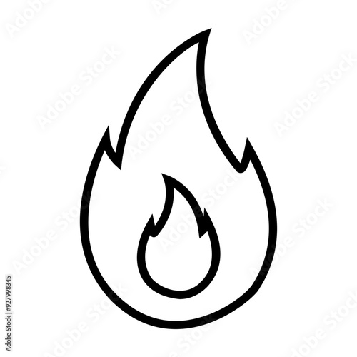 flame Line Icon