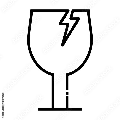 fragility Line Icon