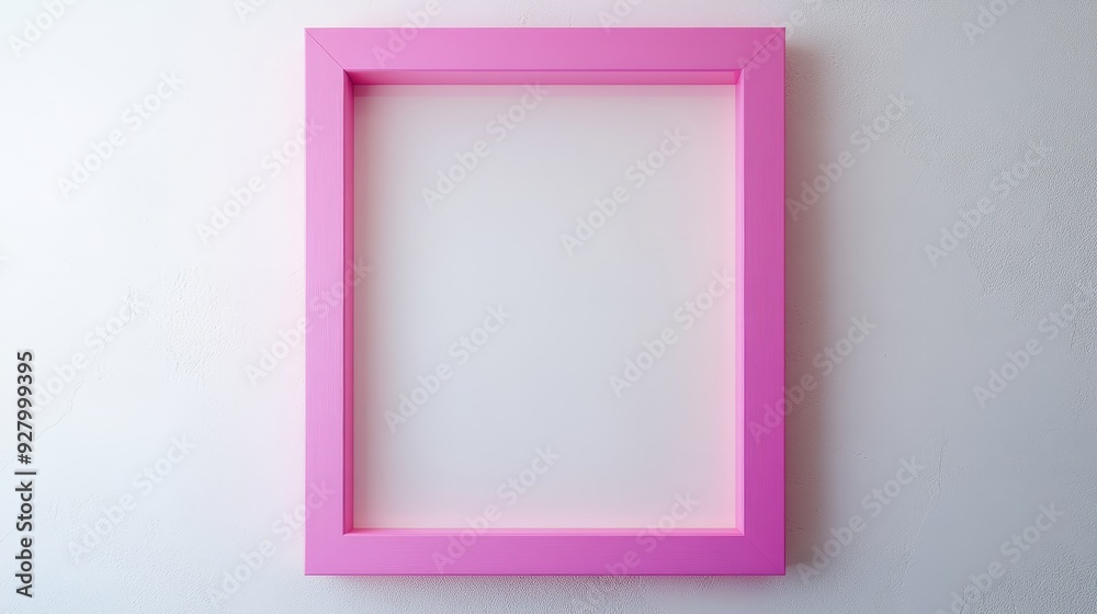 Pink picture frame on white background Pink picture frame on white background